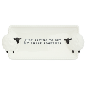 Farm Everything Tidbit Plate - Choose from Rooster or Sheep
