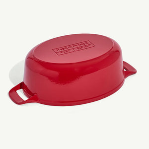 Enameled Cast Iron 7 Qt. Oval Dutch Oven- Made In - Choose from 3 Colors