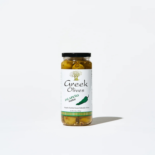 TRULY GREEK Stuffed Olives - Choose Jalapeno or Garlic