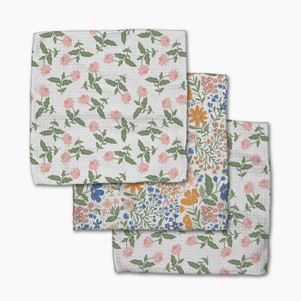 Wildflower Vine Blush Dishcloth Set of 3