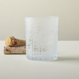 Small White Tall Trees Lantern