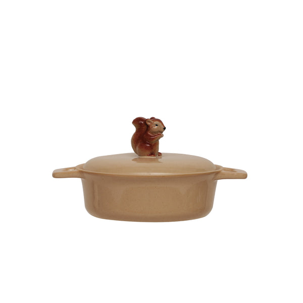 Squirrel Stoneware Baker