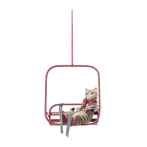 Ski Lift Pet Ornament - Choose Cat or Dog