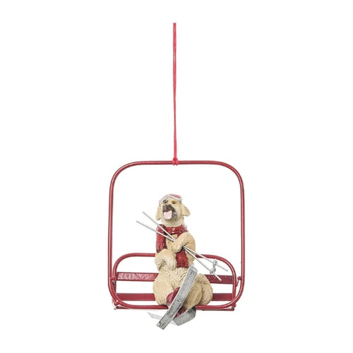 Ski Lift Pet Ornament - Choose Cat or Dog