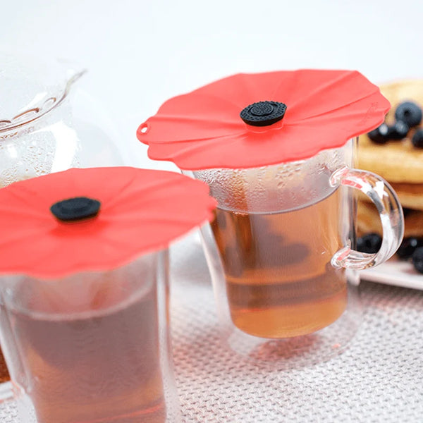 Silicone Drink Covers (Set of 2)- Choose Your Favorite Flower