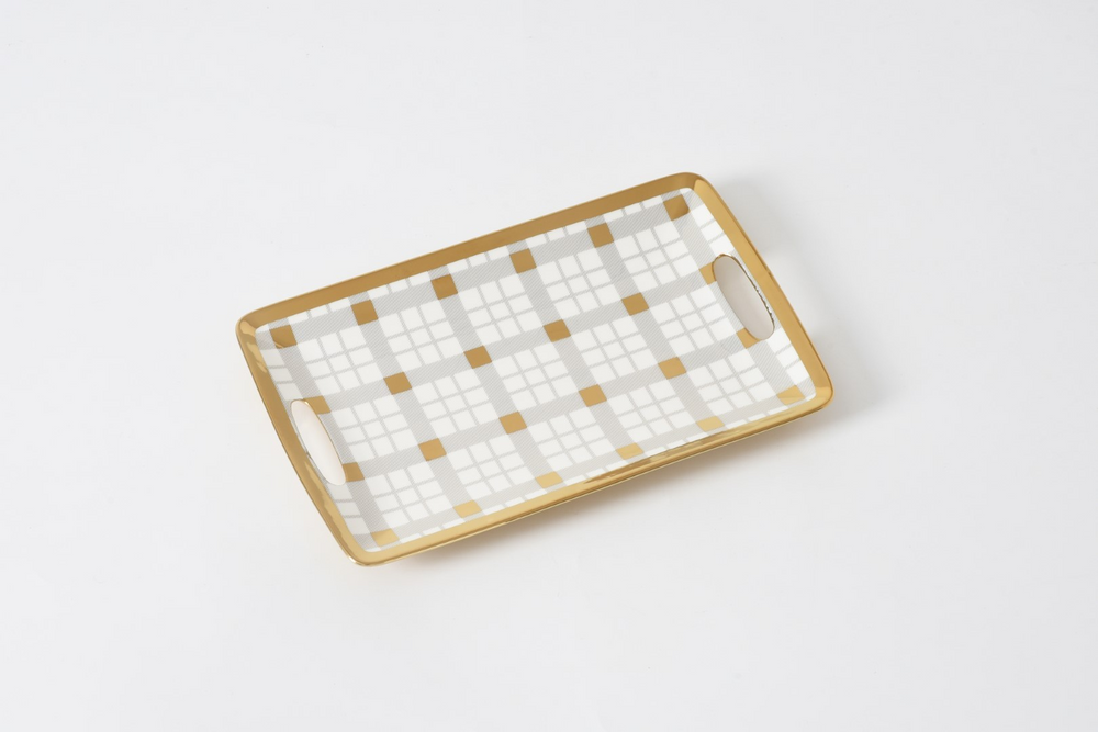 Small Plaid Tray by Pampa Bay