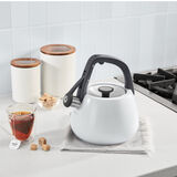 2 Qt. Matte White Stainless-Steel Tea Kettle