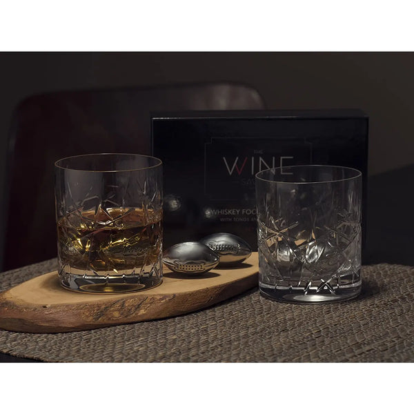 Football Shaped Stainless Steel Whiskey Stones Set of 6