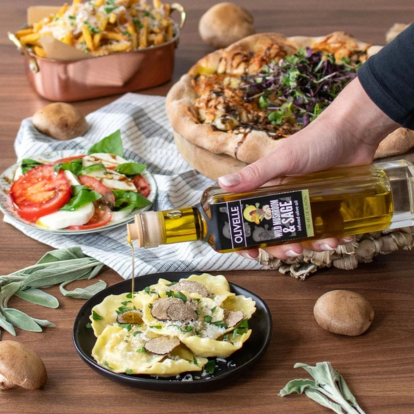 Wild Mushroom & Sage Infused Olive Oil by Olivelle