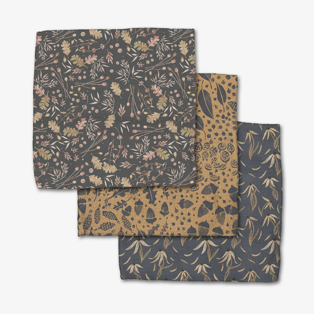 Fall Line of Dishcloths by Geometry Set of 3 - Choose From Several Styles