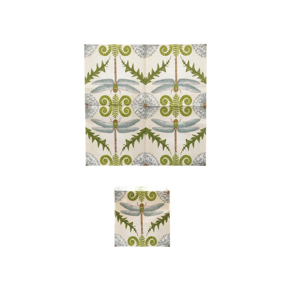 Paper Cocktail Napkins with Animals and Botanicals (Contains 50)
