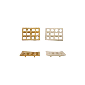 Stoneware Footed Soap Dish (2 Colors)