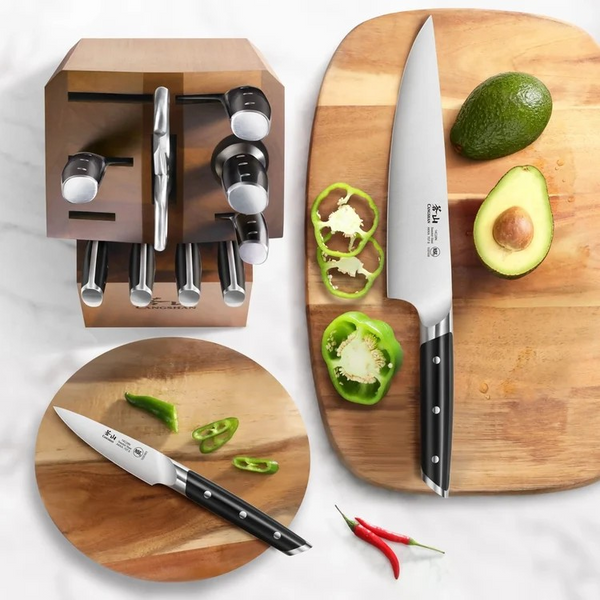 AKKA Series 12-Piece Knife Block Set, Swedish Steel (Black) by Cangshan