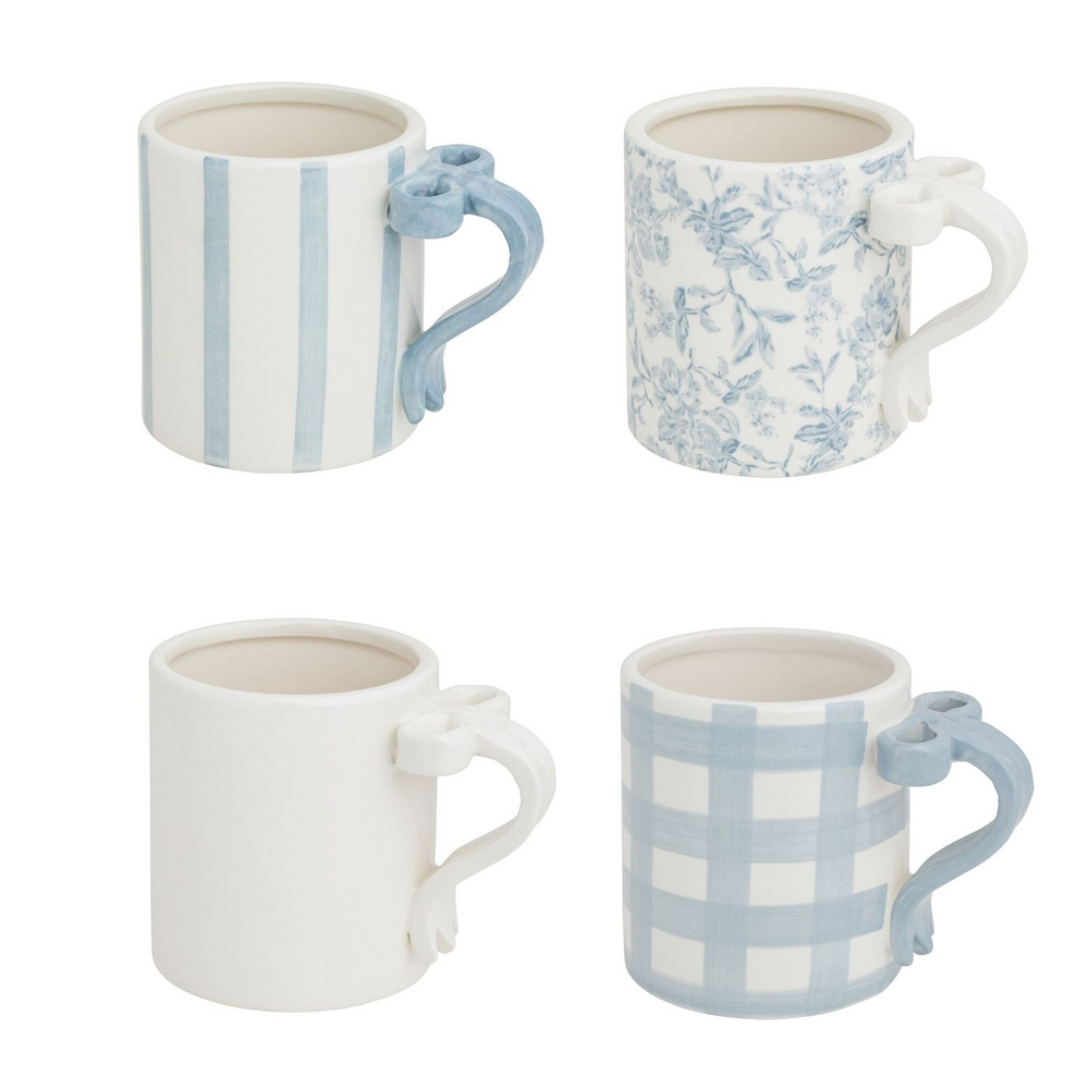 Bow Handle Mugs - 4 Different Styles to Choose From