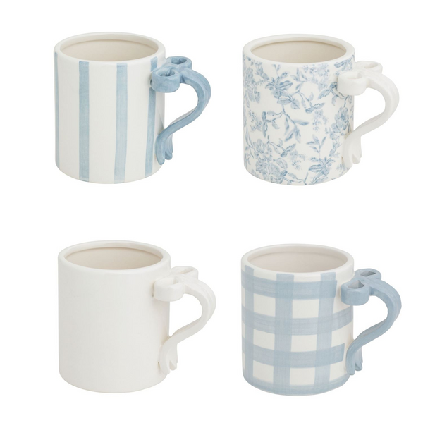 Bow Handle Mugs - 4 Different Styles to Choose From