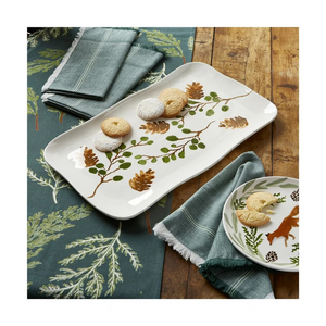 Pinecone Sprig Rectangular Platter