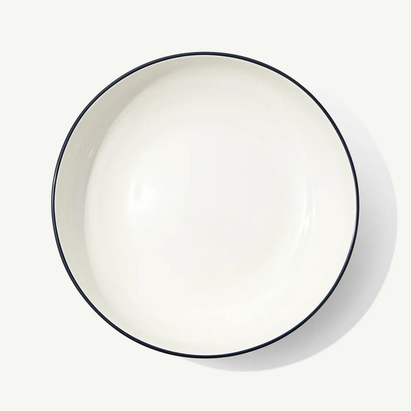 Serving Bowl - 12" Blue Rim