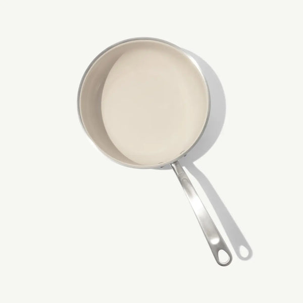 CeramiClad Saucier W/ Lid 3qt. with silver handle
