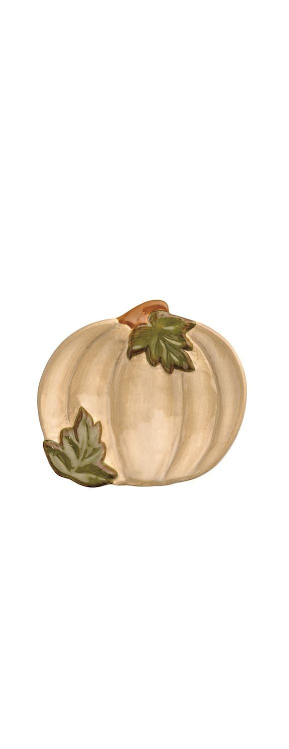 Hand-painted Autumn Stoneware Tidbit Plate - 3 Styles