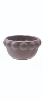 Stoneware Bowl With Ball Rim