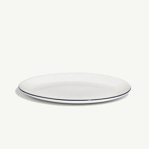 Serving Platter 13" - Blue Rim