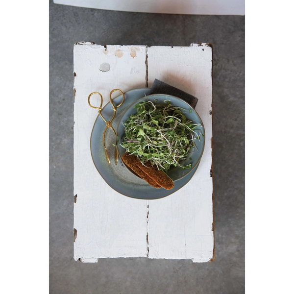 Brass Leaf Serving Tongs