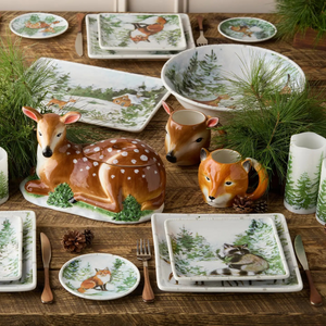 Winter Cabin Dinnerware Collection - Dinner Plates & Serving Pieces