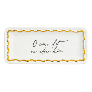 Christmas Gold Trim Sentiment Tray - Two Different Varieties