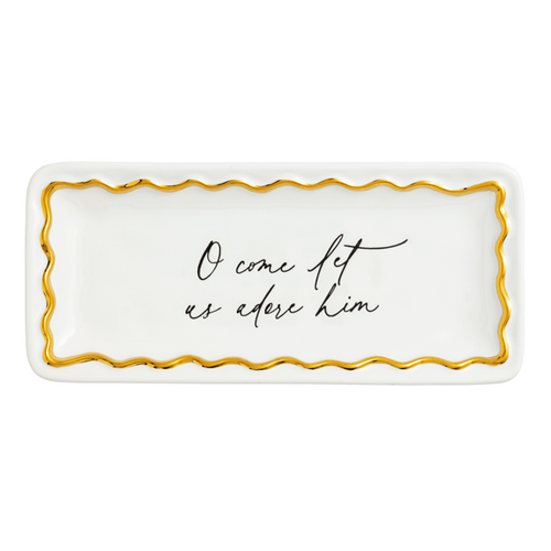 Christmas Gold Trim Sentiment Tray - Two Different Varieties