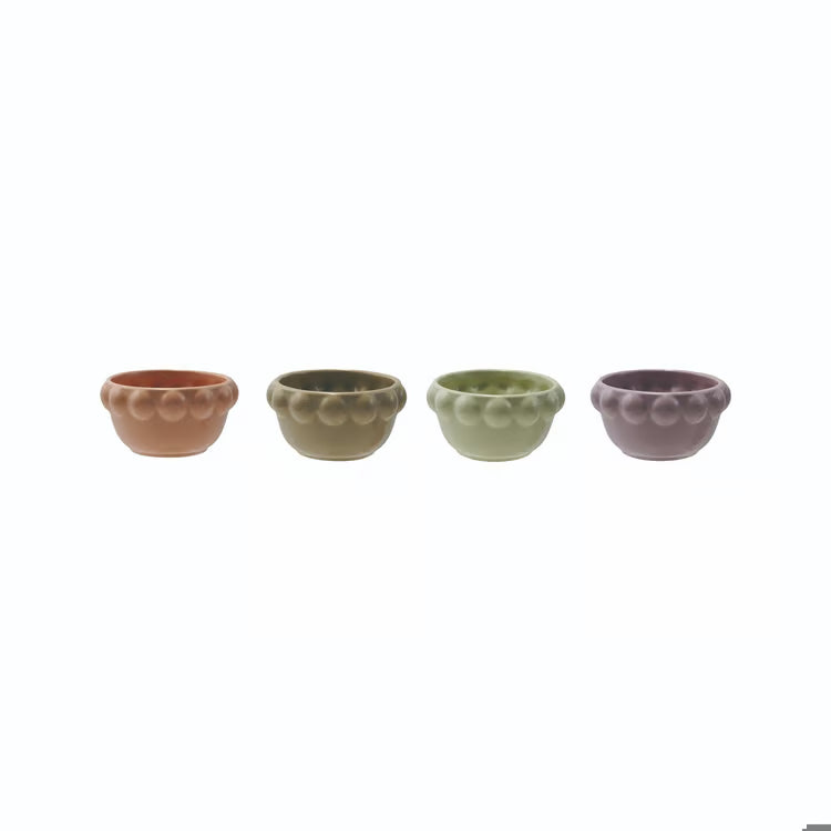 Stoneware Bowl With Ball Rim
