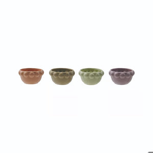 Stoneware Bowl With Ball Rim