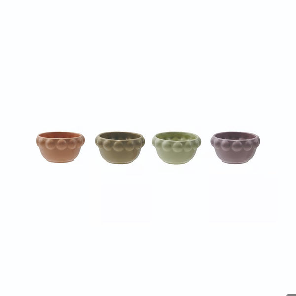 Stoneware Bowl With Ball Rim