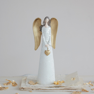 Gold Glitter Angel Figurine