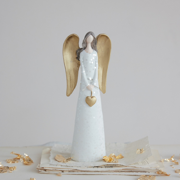 Gold Glitter Angel Figurine