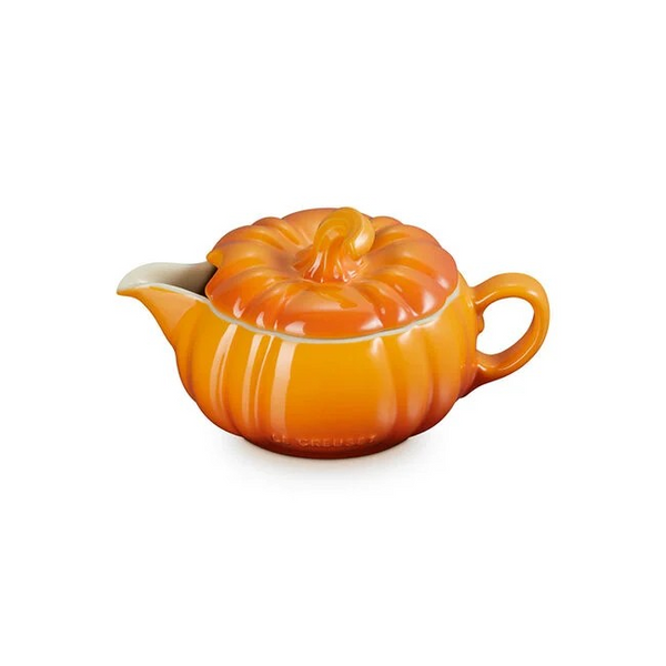 Pumpkin Gravy Boat with Lid by Le Creuset