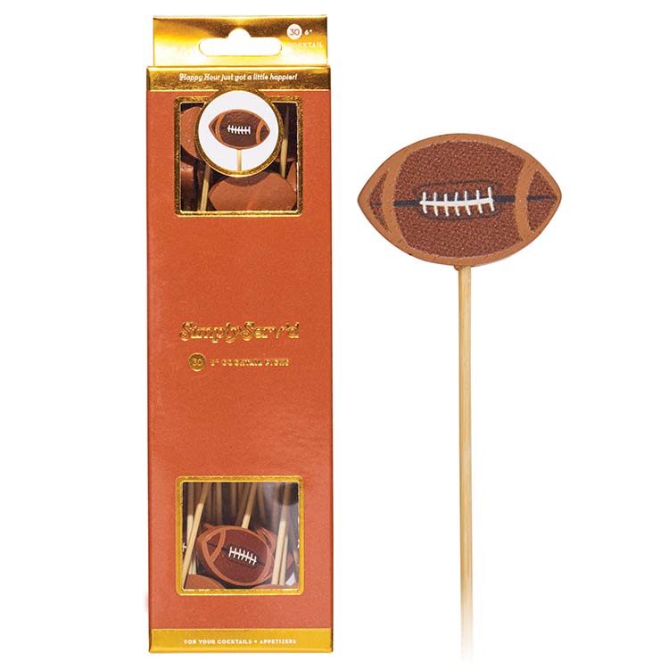 Tailgate Football Large Cocktail Picks/30pk