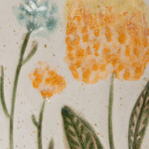 Cottage Floral Hand-Painted Stoneware Creamer — 10 oz