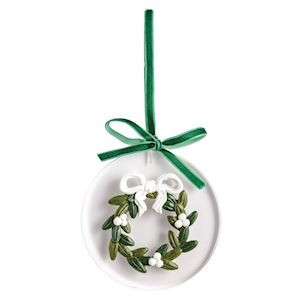White Christmas Painted Acrylic Ornaments - 4 Styles to Choose From