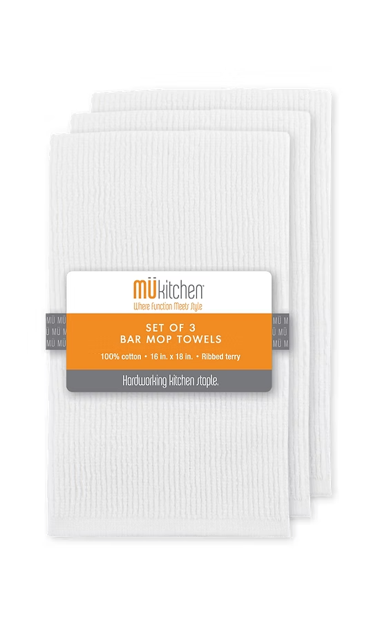 Bar Mop Towels - Set of 3 - Choose from 2 Colors