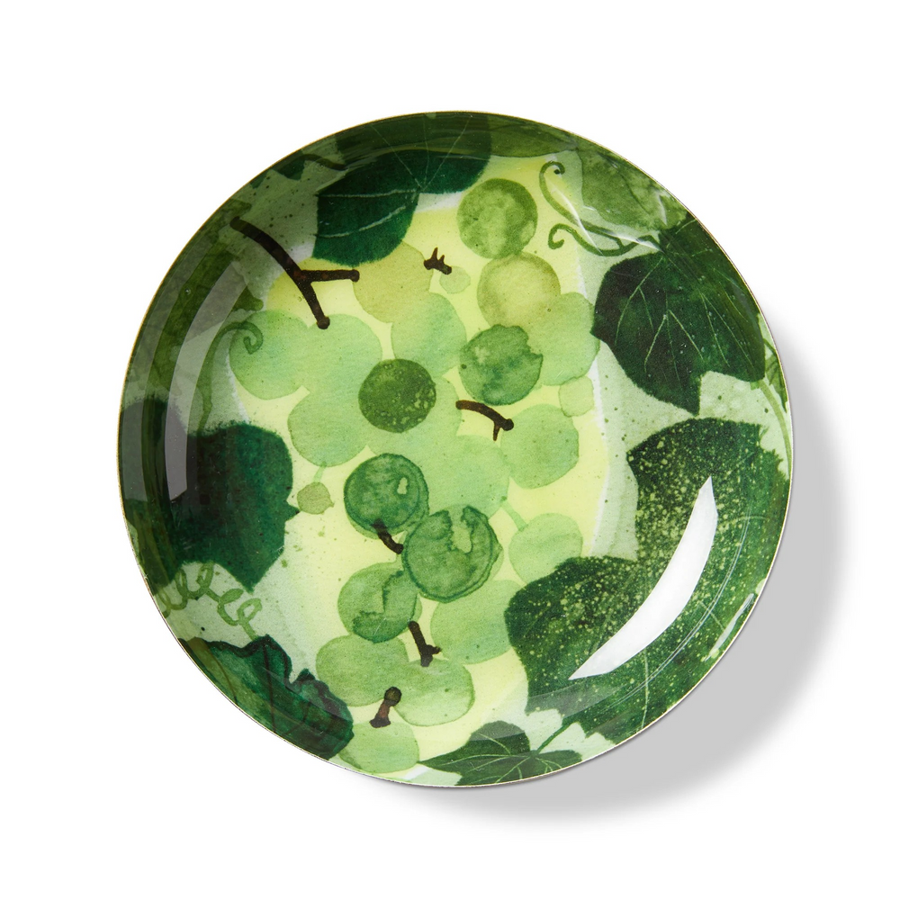 Wine Grapes Metal Trinket Dish