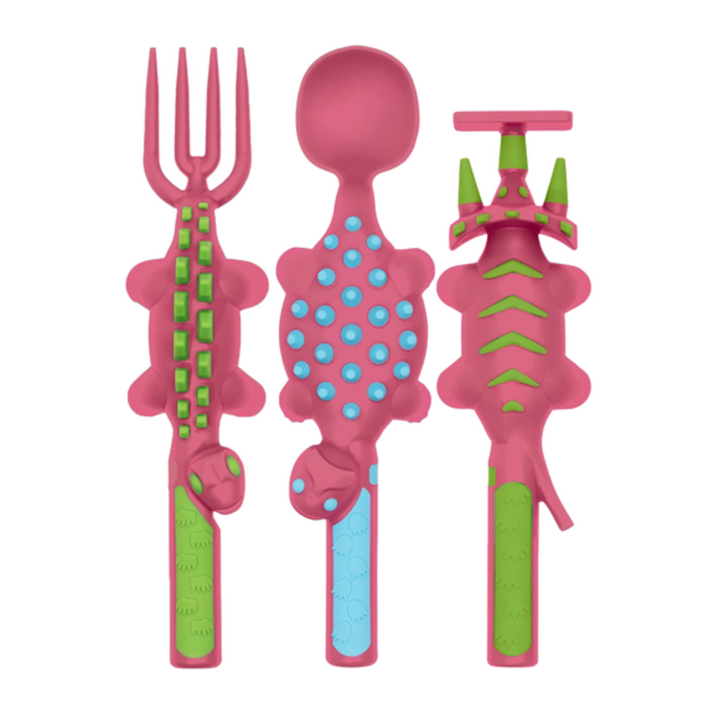 Set of 3 Dino Utensils - Choose from2 Colors