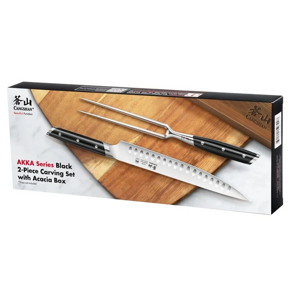 AKKA Series 2-Piece Carving Set with Acacia Box by Cangshan