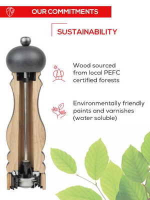 Pepper Mill, u'Select, 9", Chocolate Finish