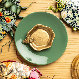 Brass Finish Butterfly Trinket Tray