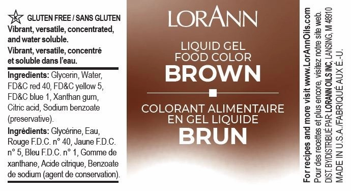 Liquid Gel Food Color Brown