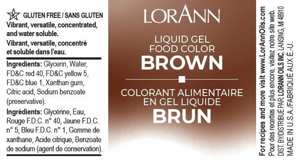 Liquid Gel Food Color Brown