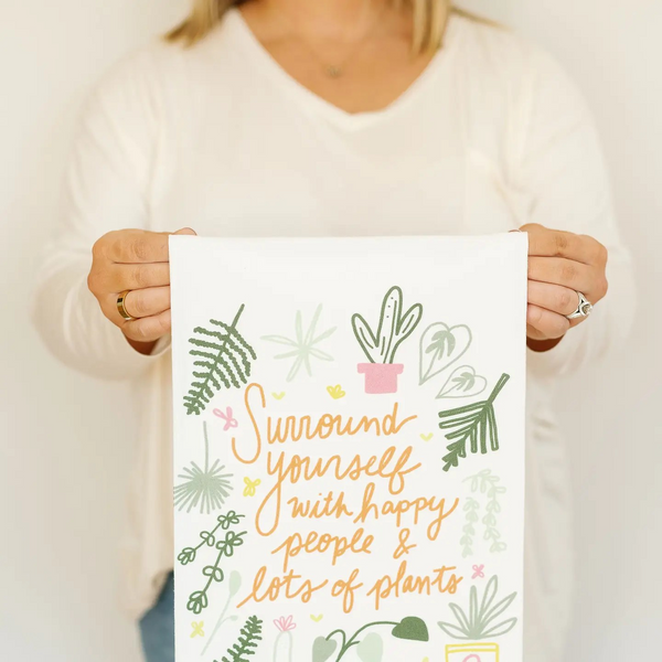 Happy People & Lots of Plants - Flour Sack Towel
