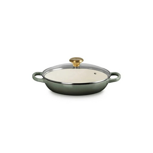 Enameled Cast Iron Signature Round Braiser with Glass Lid - Choose from Several Colors