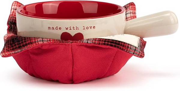Winter Warm Heart Soup Crock Set - 3 Styles to Choose From