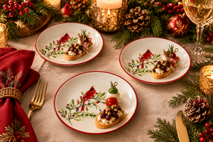 Winter Cardinal Appetizer Plate